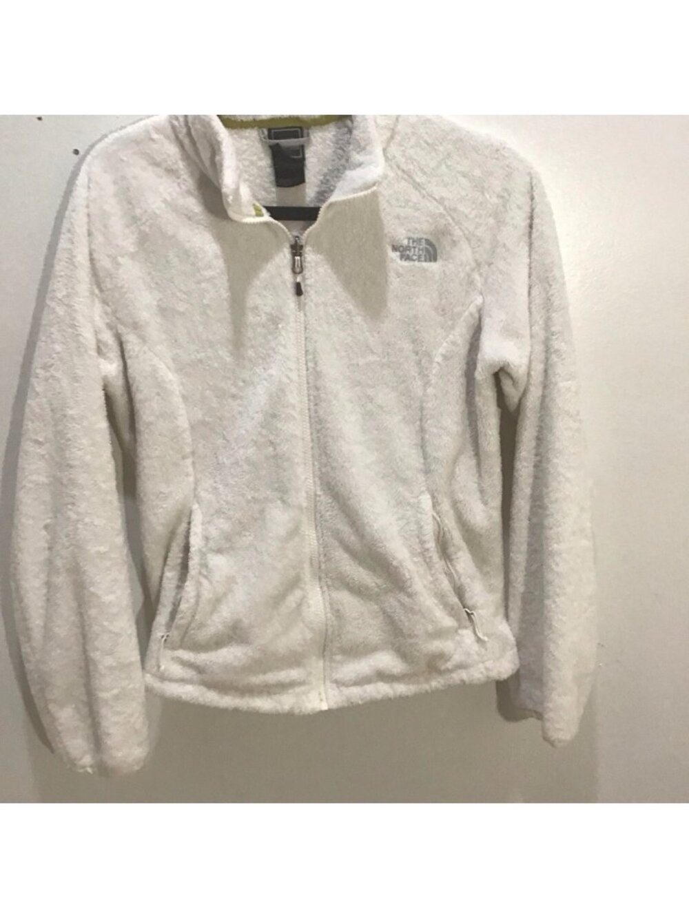 The North Face Women’s White Fuzzy Fleece Full Zip Jacket Size M